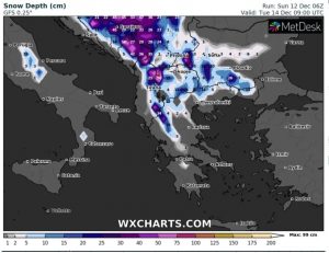 Καιρός: Χιόνια από αύριο και στην Πάρνηθα