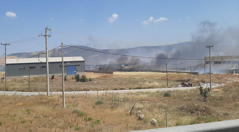 Φωτιά κοντά στο εργοστάσιο της «Νουνού» στον Ασπρόπυργο