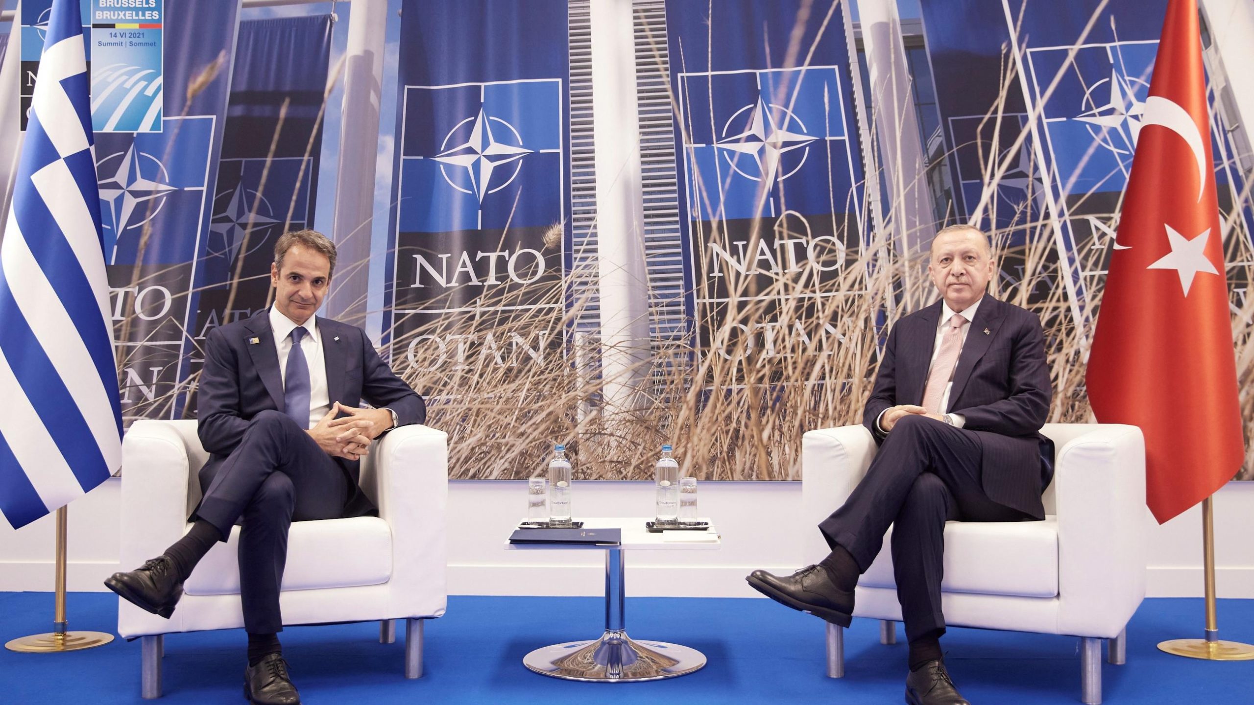 Στο ίδιο τραπέζι ξανά Μητσοτάκης και Ερντογάν στη Σύνοδο ΝΑΤΟ