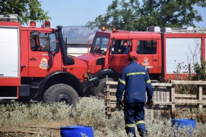 Φωτιά τώρα σε χαμηλή βλάστηση στα Οινόφυτα - Ακυρώθηκαν δρομολόγια τρένων