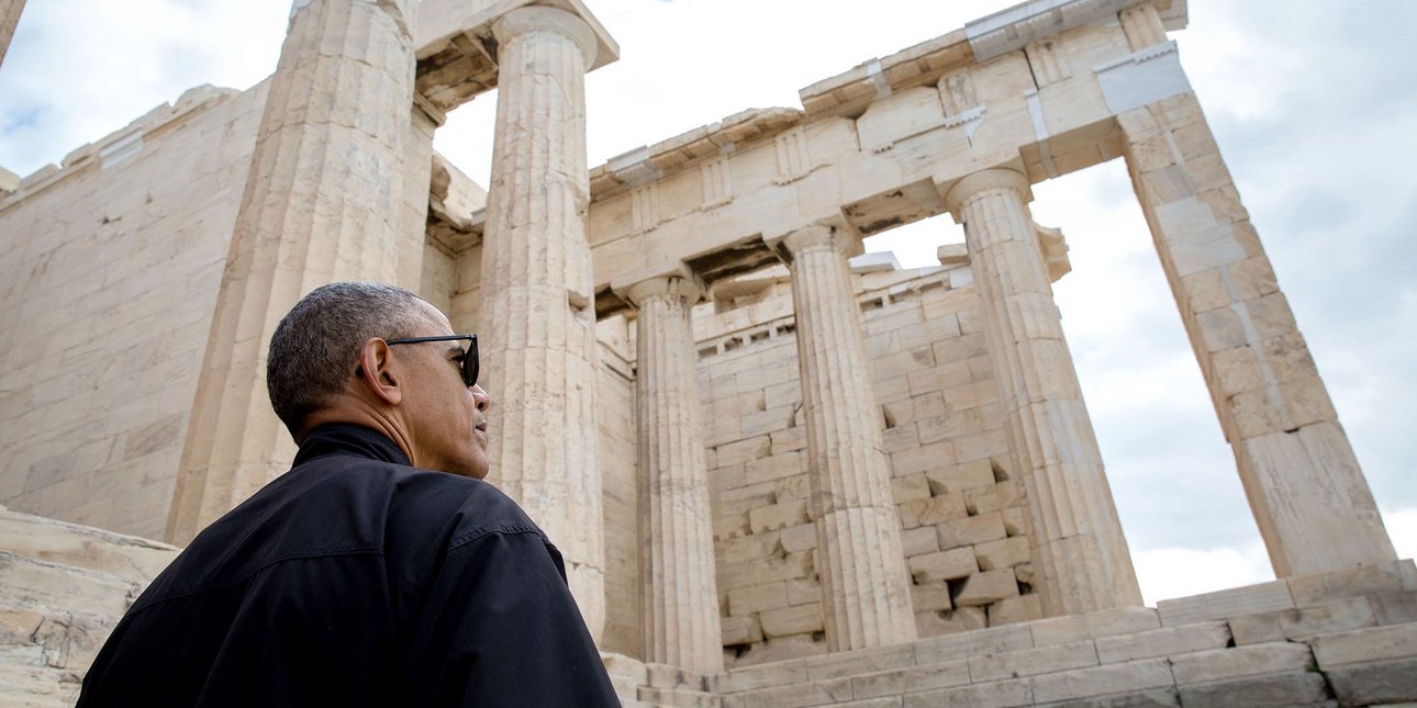 Ο Ομπάμα στο Μουσείο Ακρόπολης: «Γιατί δεν ζητάτε και την έκτη Καρυάτιδα;»