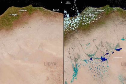 Η κακοκαιρία Daniel δημιούργησε λίμνες στην καρδιά της Σαχάρας