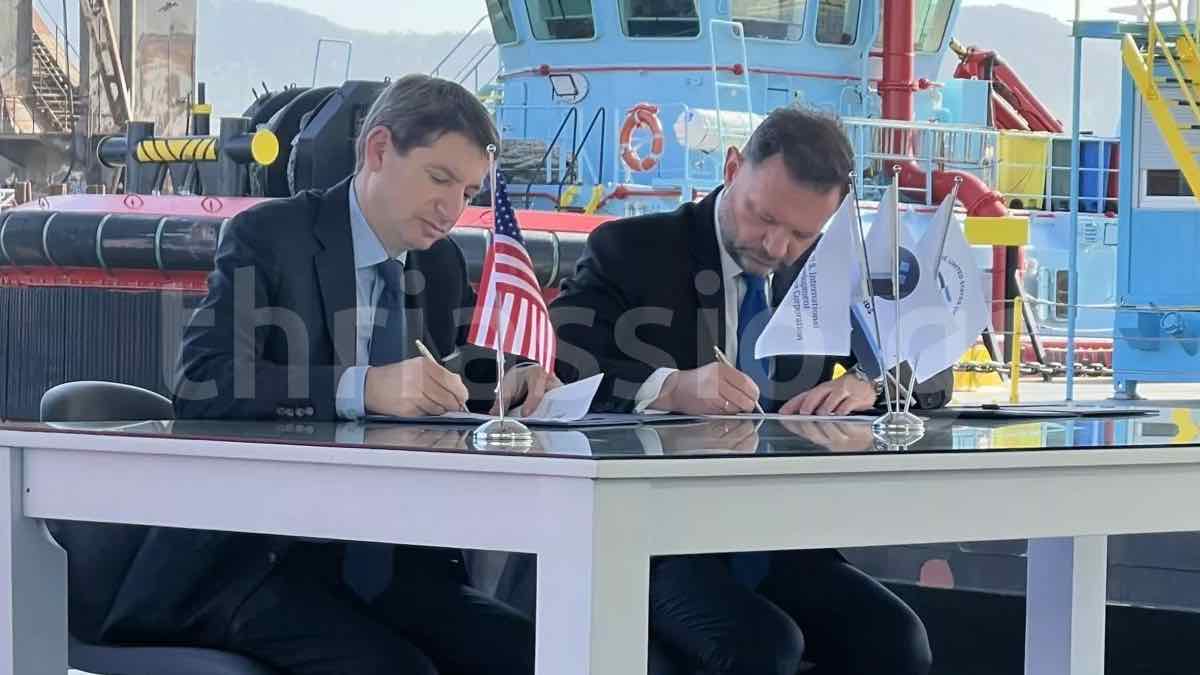 Ναυπηγεία Ελευσίνας: Υπεγράφη η ιστορική συμφωνία ανάμεσα σε ONEX και DFC [ΦΩΤΟ-ΒΙΝΤΕΟ]